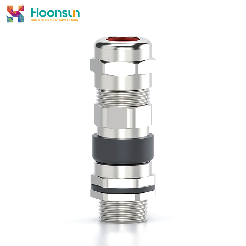 Hoonsun Nickel plating Passivation Brass Double Seal Armored Cable Gland