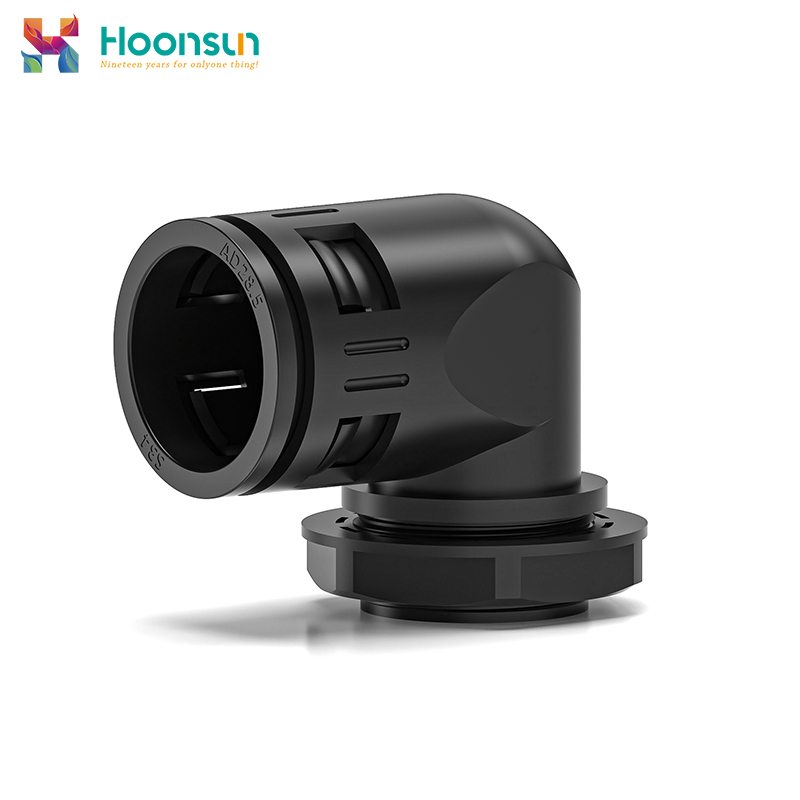 Hoonsun Waterproof cable gland Right Angle Union For Flexible Pipe