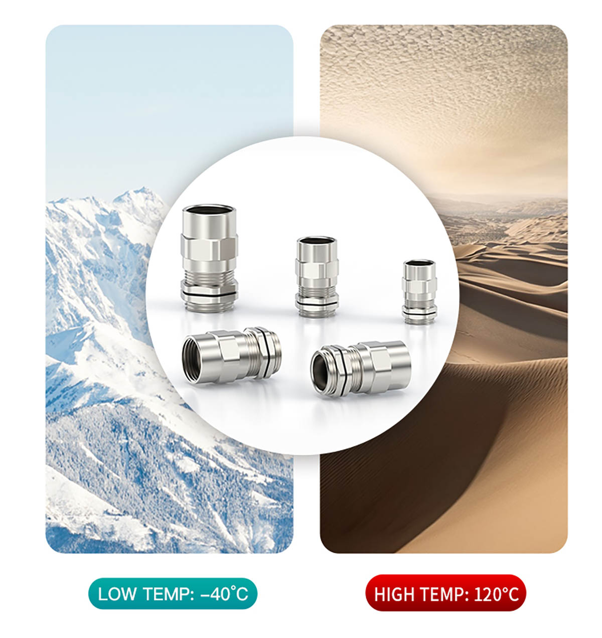 Metal Tubular Cable Glands Protection Safe