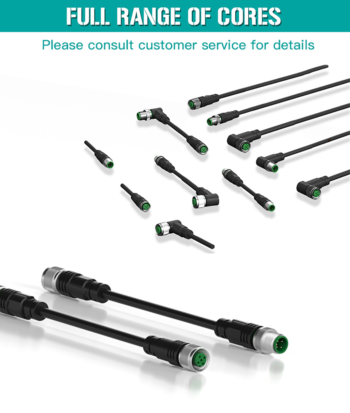 circular connector full range of cores
