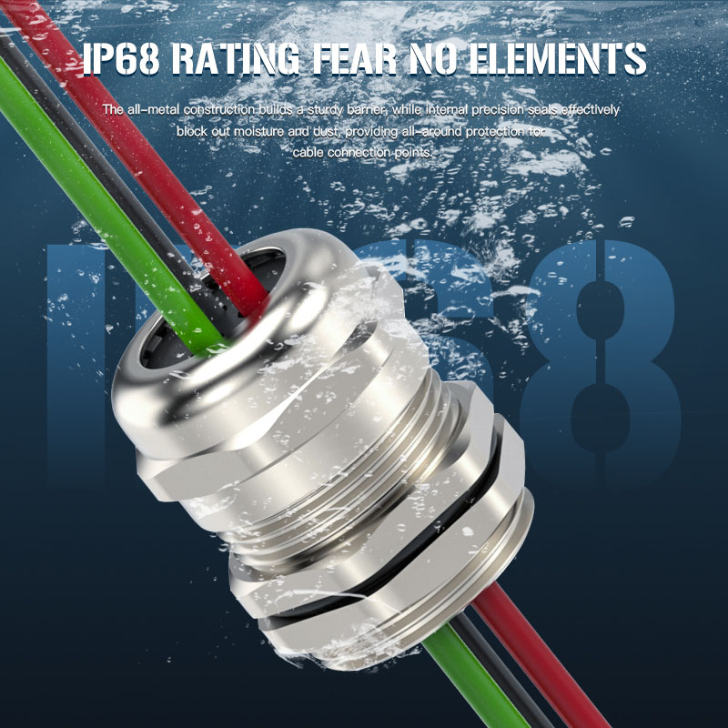 Multi-Hole Tin-Plated Brass Cable Glands (IP68) for Industrial Electrical Systems Tin-Plated Brass Cable