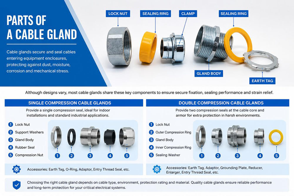 Cable Gland Parts: Components, Functions, and Selection Guide CABLE GLAND