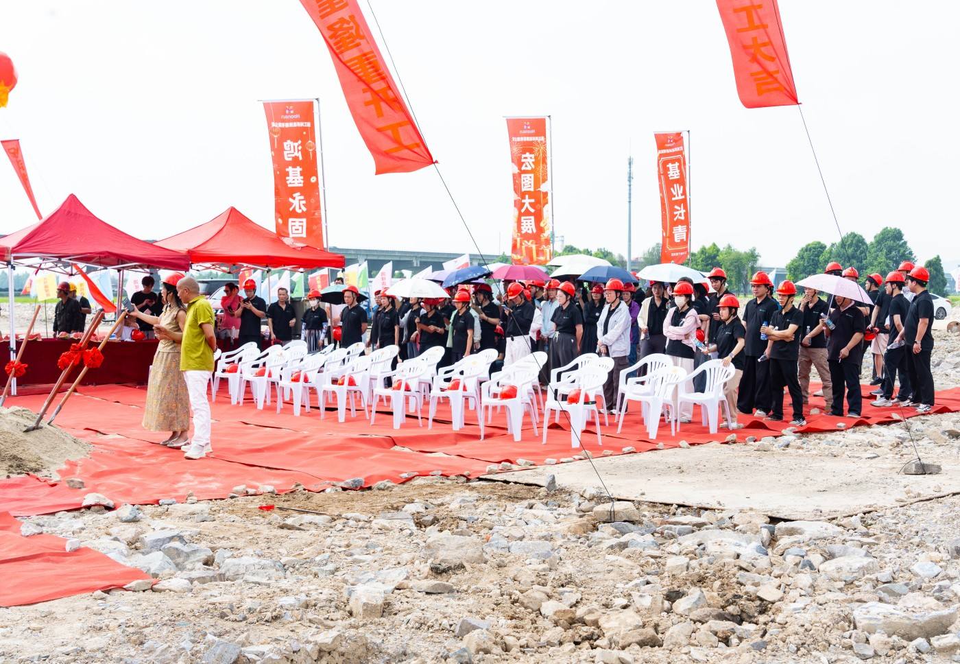 Great news! Warm congratulations on the official groundbreaking of Zhejiang Hongxiang Connector’s new plant project! Auspicious Groundbreaking Moment Heralds a Brilliant Future